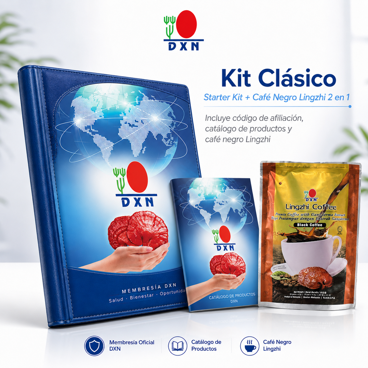Kit Clásico Starter Kit + 1 Bolsa de Cáfe Negro Lingzhi 2 en 1